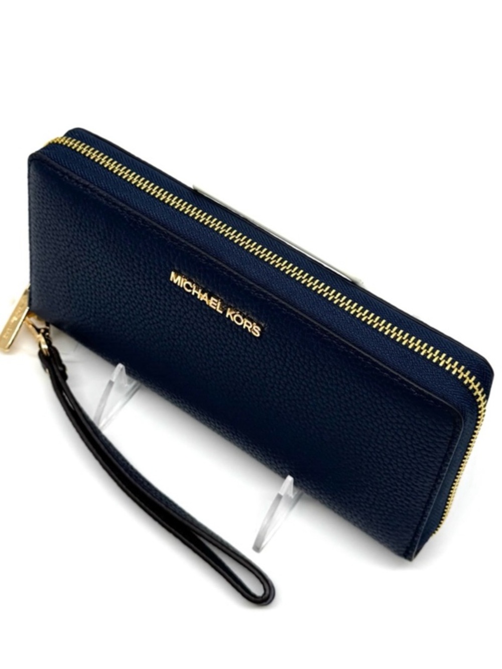 Michael Kors Large Continental Wallet Navy Blue - Picture 6 of 8
